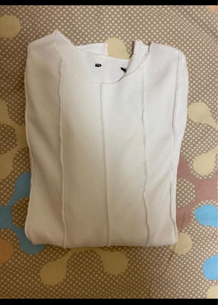 Beyaz asimetrik crop - Görsel 3