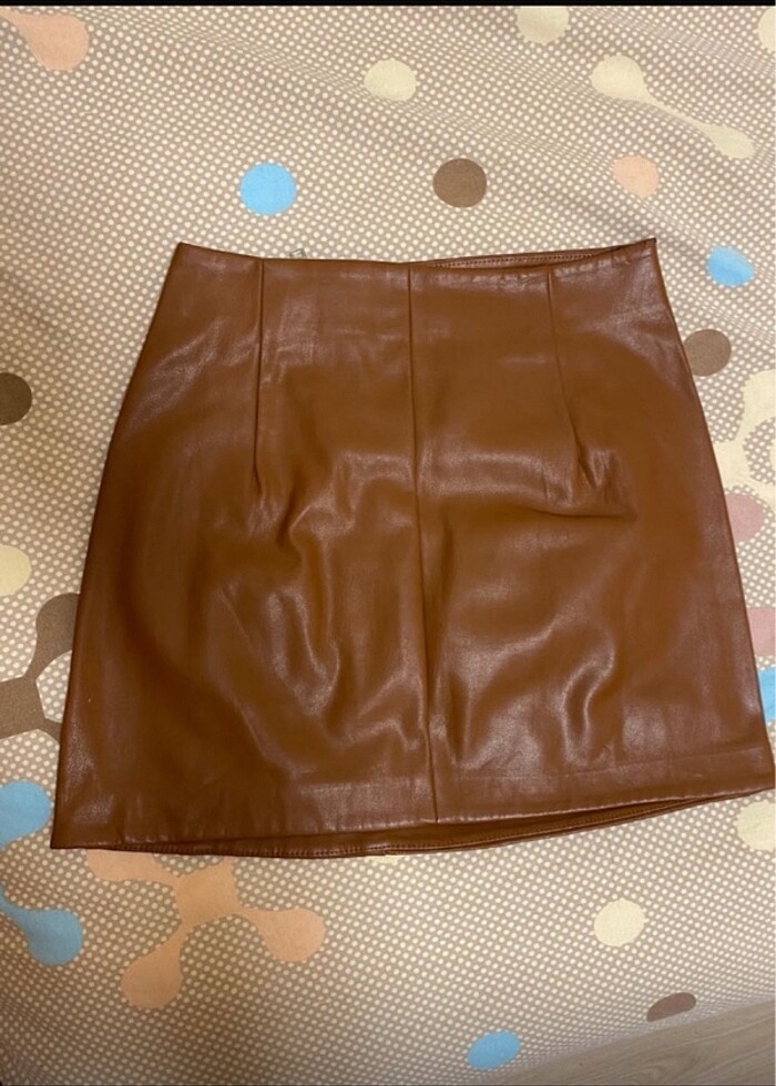 BERSHKA deri etek - Görsel 2