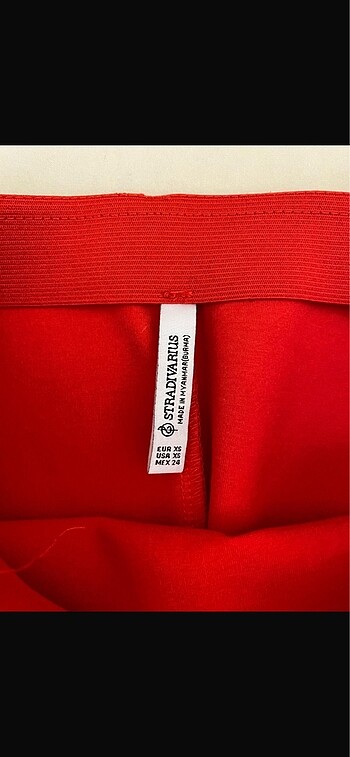 Kırmızı mini etek - Görsel 3