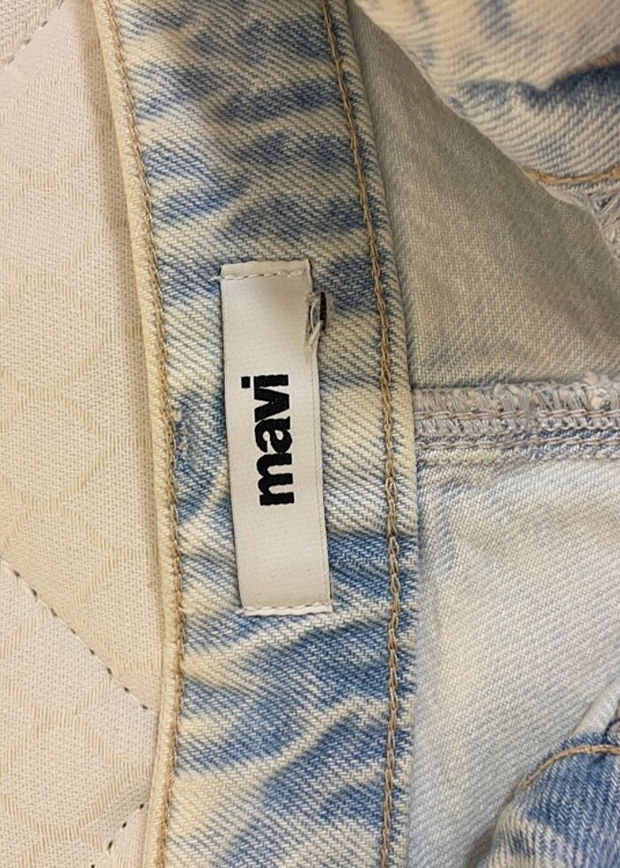 Mavi kot şort - Görsel 2