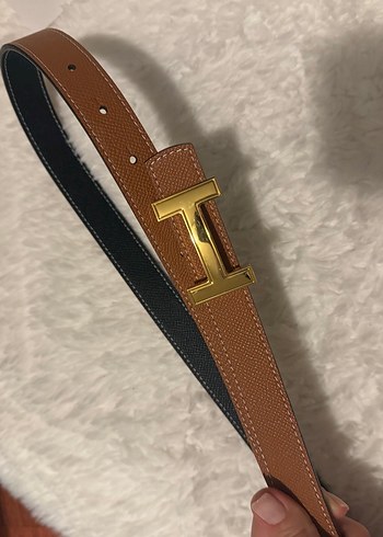 Beden altın Renk Gold Tokalı çift taraflı siyah taba Deri Kadın Kemer