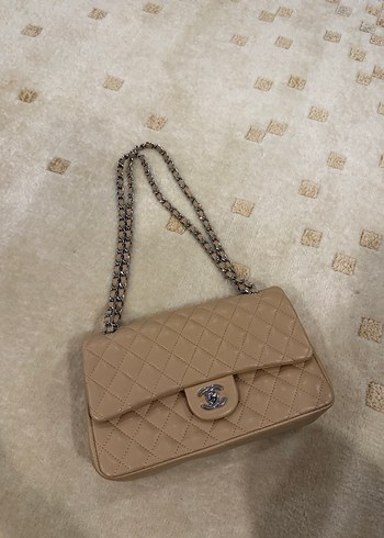Chanel Bej Deri Kadın Omuz Çantası