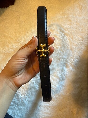 Tory Burch Tory burch siyah -gold deri kemer