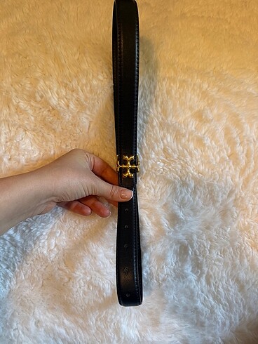 Beden siyah Renk Tory burch siyah -gold deri kemer