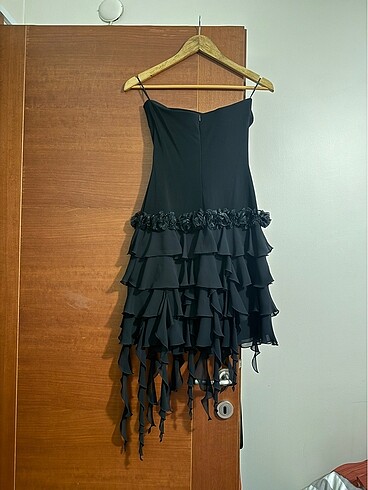 Siyah straplez abiye - Görsel 7