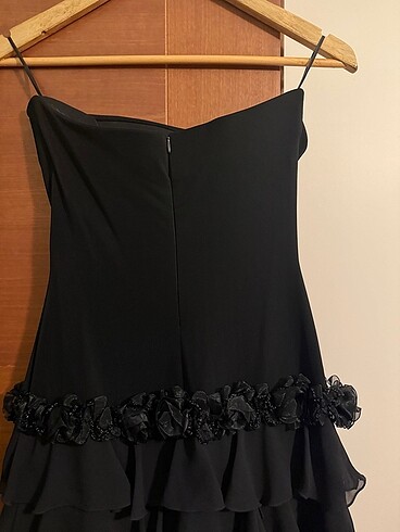 Siyah straplez abiye - Görsel 10