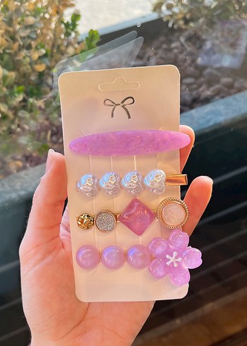 Pembe Boncuklu Bohem 4lü Saç Tokası Seti - Görsel 6