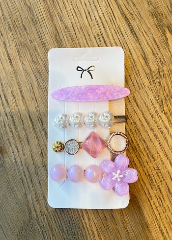 Pembe Boncuklu Bohem 4lü Saç Tokası Seti - Görsel 3