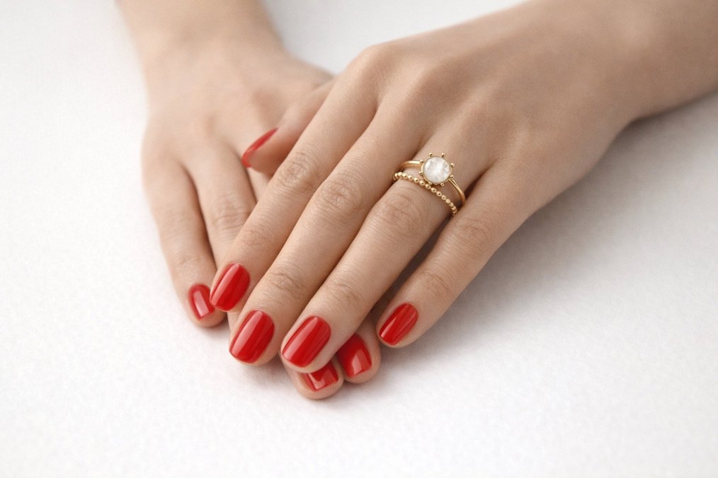 İnci Detaylı Altın Renkli Kadın Yüzük - Görsel 3