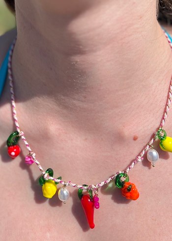 Renkli Boncuklu Bohem Kadın Kolye - Görsel 2