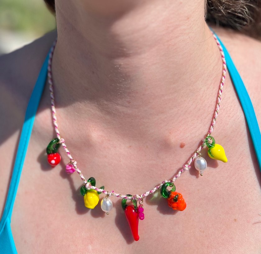 Renkli Boncuklu Bohem Kadın Kolye - Görsel 2