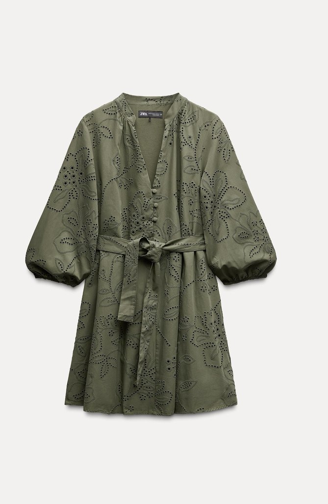 Haki yeşil   Elbise - Görsel 2