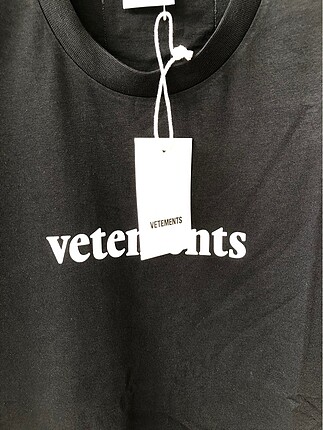 Vetements siyah oversize tisort