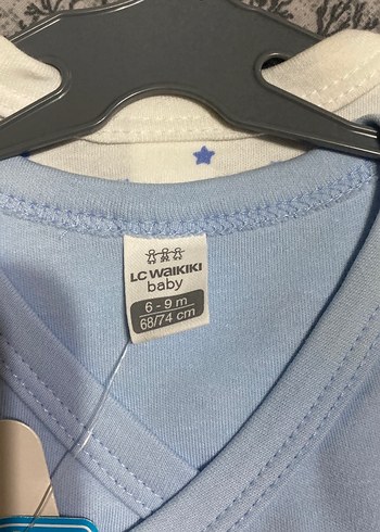 Uzun Kollu Mavi Desenli Bebek Body - Görsel 3