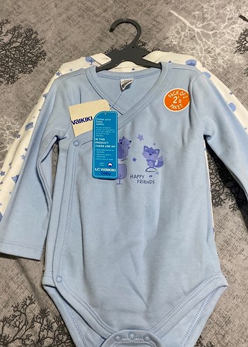 Uzun Kollu Mavi Desenli Bebek Body - Görsel 2