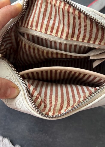 Beyaz Baskılı Kadın Omuz Çantası - Görsel 4