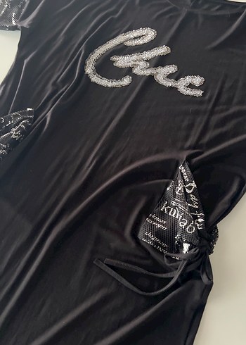 File büzgülü cepli bayan elbisesi - Görsel 2