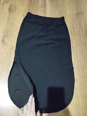 Midi yırtmaçlı etek - Görsel 2