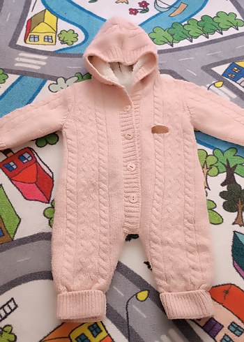 Düğmeli Pembe Bebek Tulumu - Görsel 12