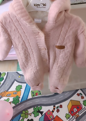 Düğmeli Pembe Bebek Tulumu - Görsel 5