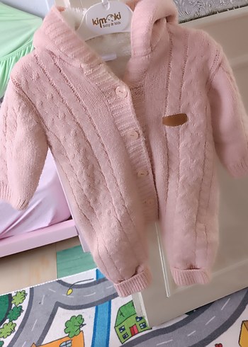 Düğmeli Pembe Bebek Tulumu - Görsel 6