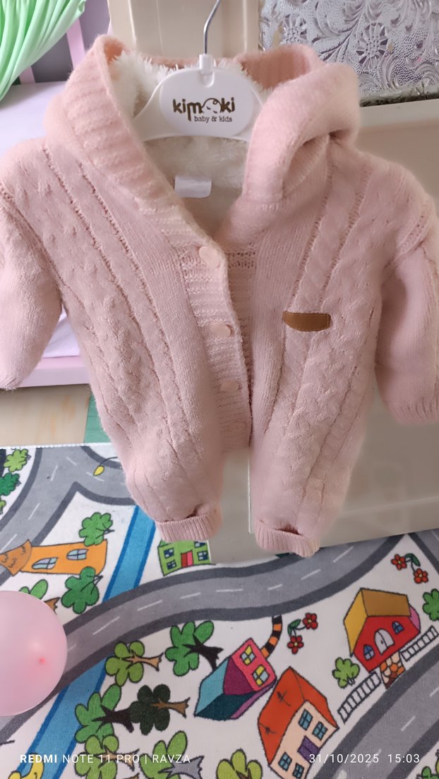 Düğmeli Pembe Bebek Tulumu - Görsel 5