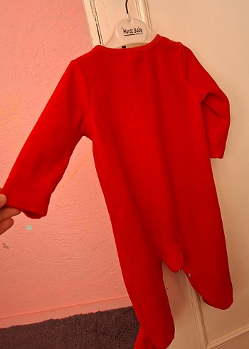 Renkli Desenli Kırmızı Erkek Bebek Tulum - Görsel 2