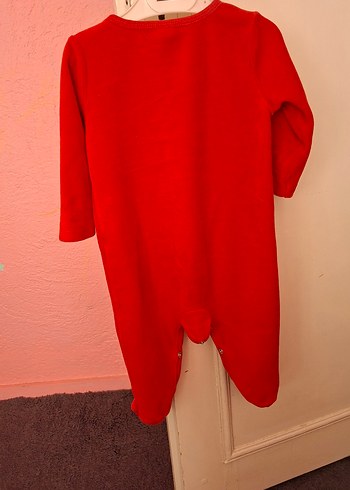 Renkli Desenli Kırmızı Erkek Bebek Tulum - Görsel 6