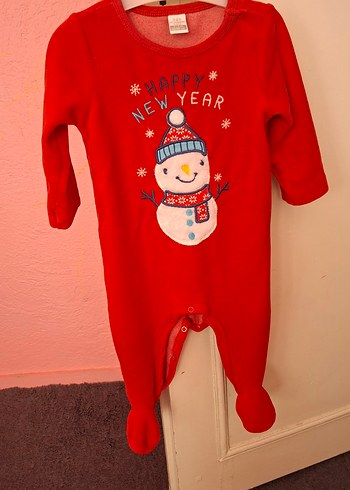 Renkli Desenli Kırmızı Erkek Bebek Tulum - Görsel 10