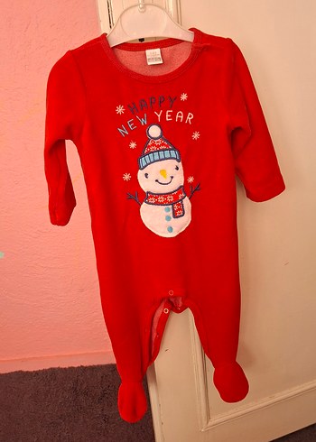 Renkli Desenli Kırmızı Erkek Bebek Tulum - Görsel 12