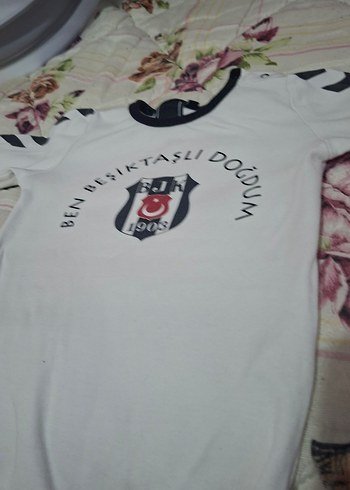 Uzun Kollu Beşiktaş Baskılı Beyaz Bebek Body - Görsel 10