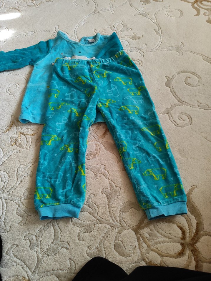 Turkuaz Uzun Kollu pijama takımı - Görsel 4