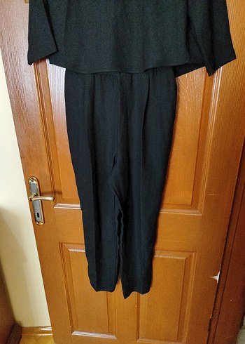 Kadın Siyah Kemerli Uzun Tulum - Görsel 3