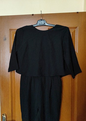 Kadın Siyah Kemerli Uzun Tulum - Görsel 2