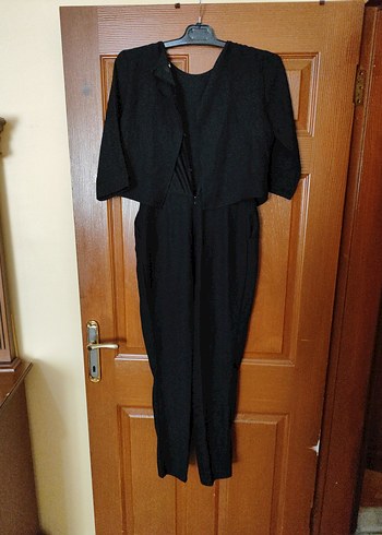 Kadın Siyah Kemerli Uzun Tulum - Görsel 5