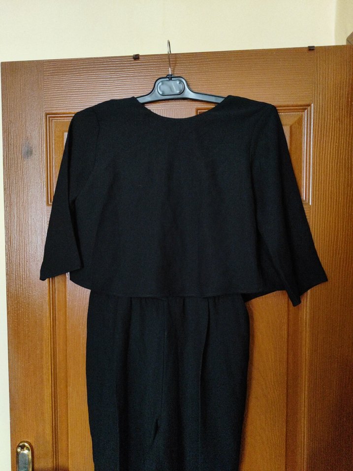 Kadın Siyah Kemerli Uzun Tulum - Görsel 2