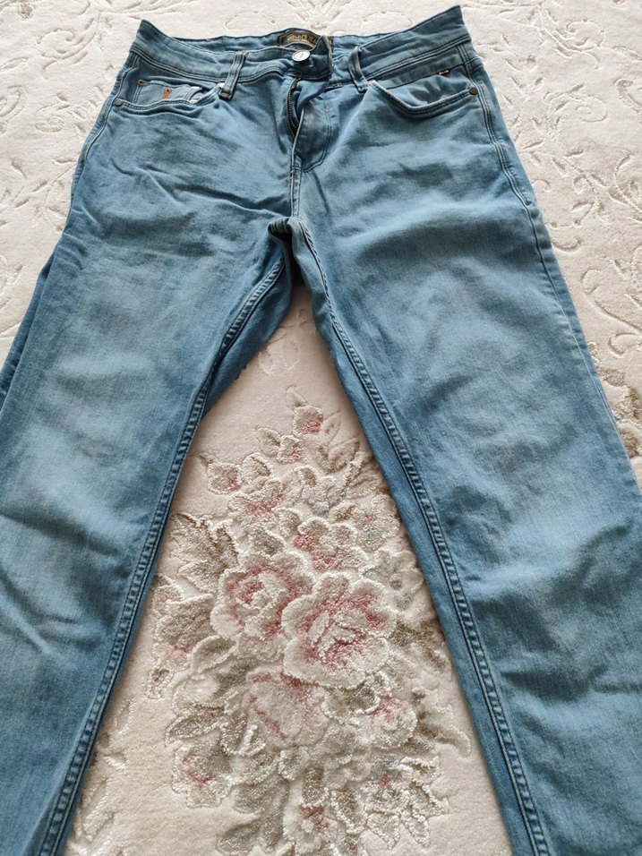 Mavi erkek Denim Pantolon Midi Boy - Görsel 3