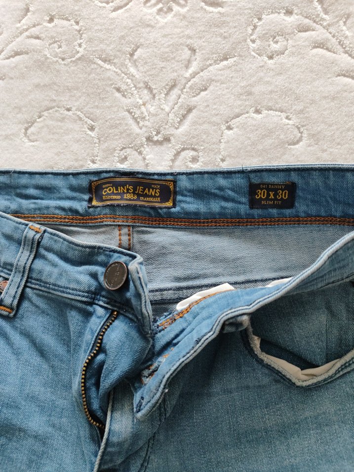 Mavi erkek Denim Pantolon Midi Boy - Görsel 5