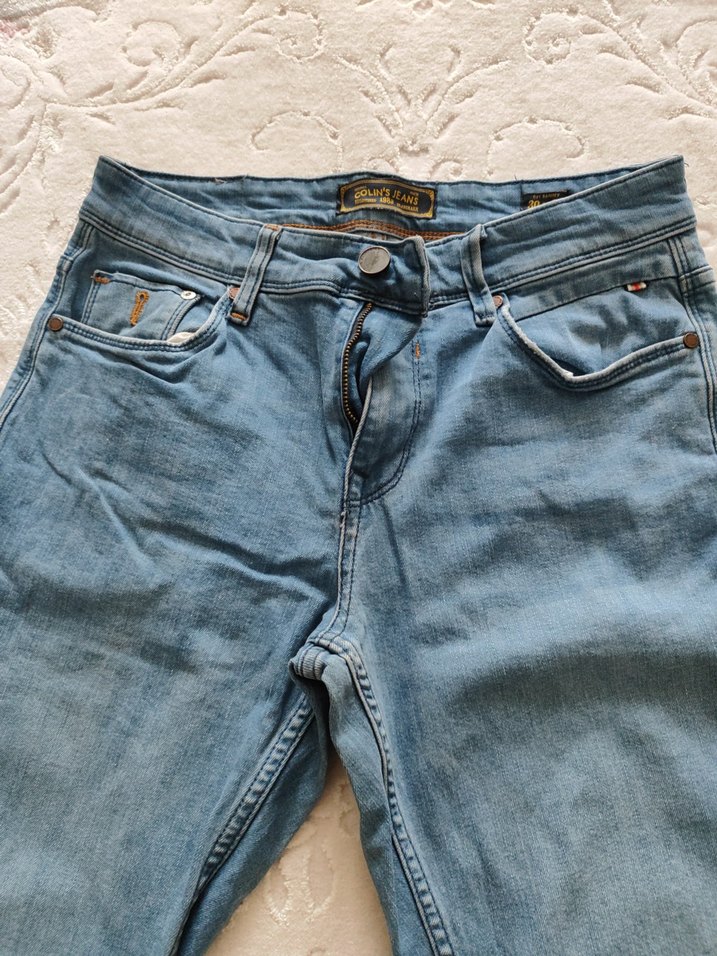 Mavi erkek Denim Pantolon Midi Boy - Görsel 4