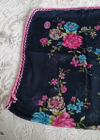 Dantel Detaylı Çok Renkli Bohem Kadın Fuları - Görsel 2