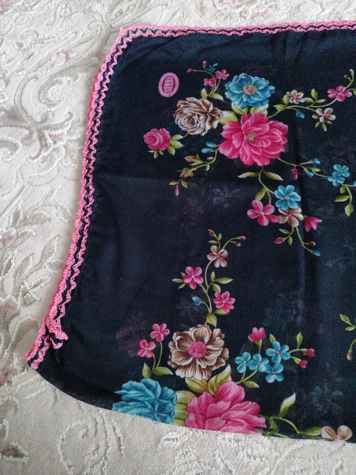 Dantel Detaylı Çok Renkli Bohem Kadın Fuları - Görsel 2