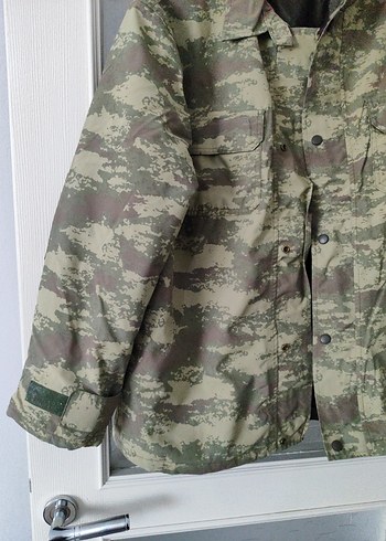 Erkek Kamuflaj Düğmeli Midi Mont - Görsel 2