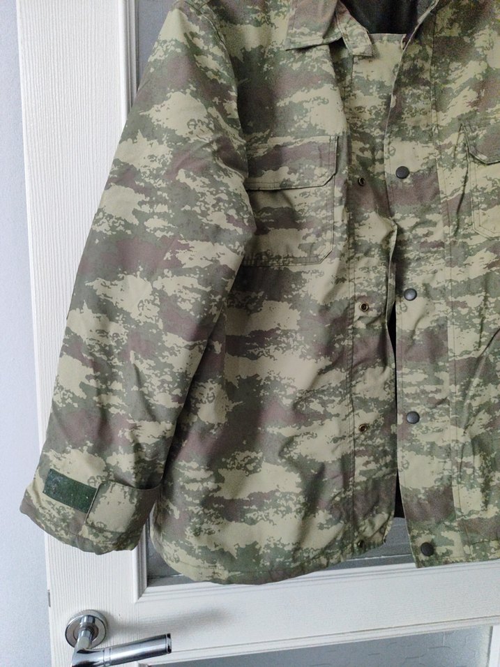 Erkek Kamuflaj Düğmeli Midi Mont - Görsel 2