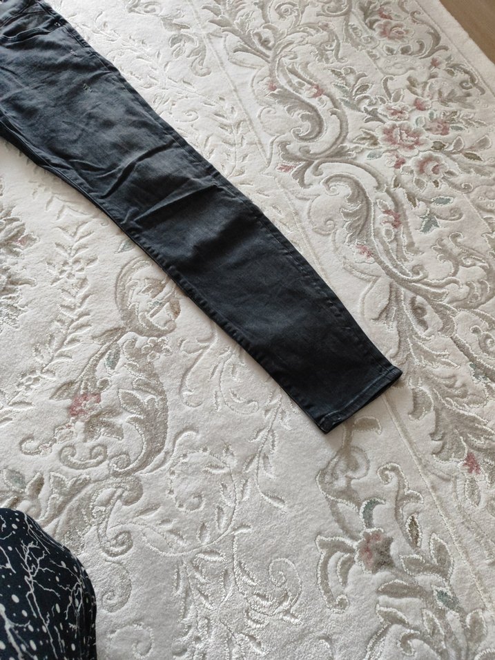 Siyah erkek Denim Jean, Normal Boy, Bağcıklı - Görsel 4