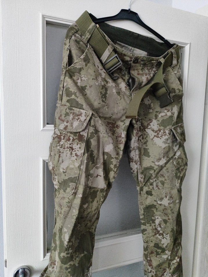 Kamuflaj Desenli Kemerli Erkek Pantolon - Görsel 2