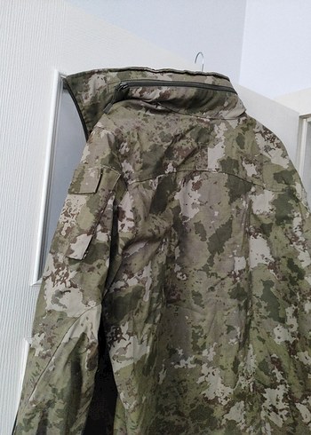 Kahverengi Kamuflaj Desenli Erkek Mont - Görsel 7