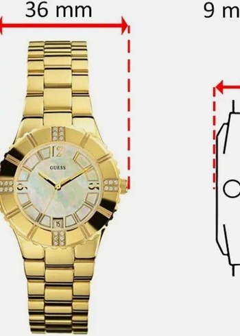 GUESS Altın Renkli Kadın Kol Saati - Görsel 7