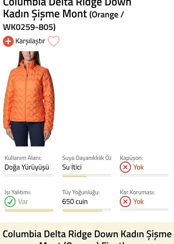 columbia orjinal Parlak turuncu Kadın Fermuarlı Ceket - Görsel 6