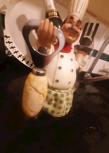 Şef Temalı Şarap Tutucu Biblo Seti - Görsel 6