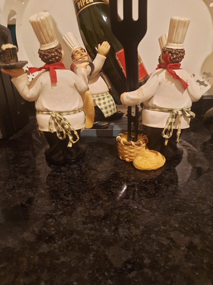 Şef Temalı Şarap Tutucu Biblo Seti - Görsel 2